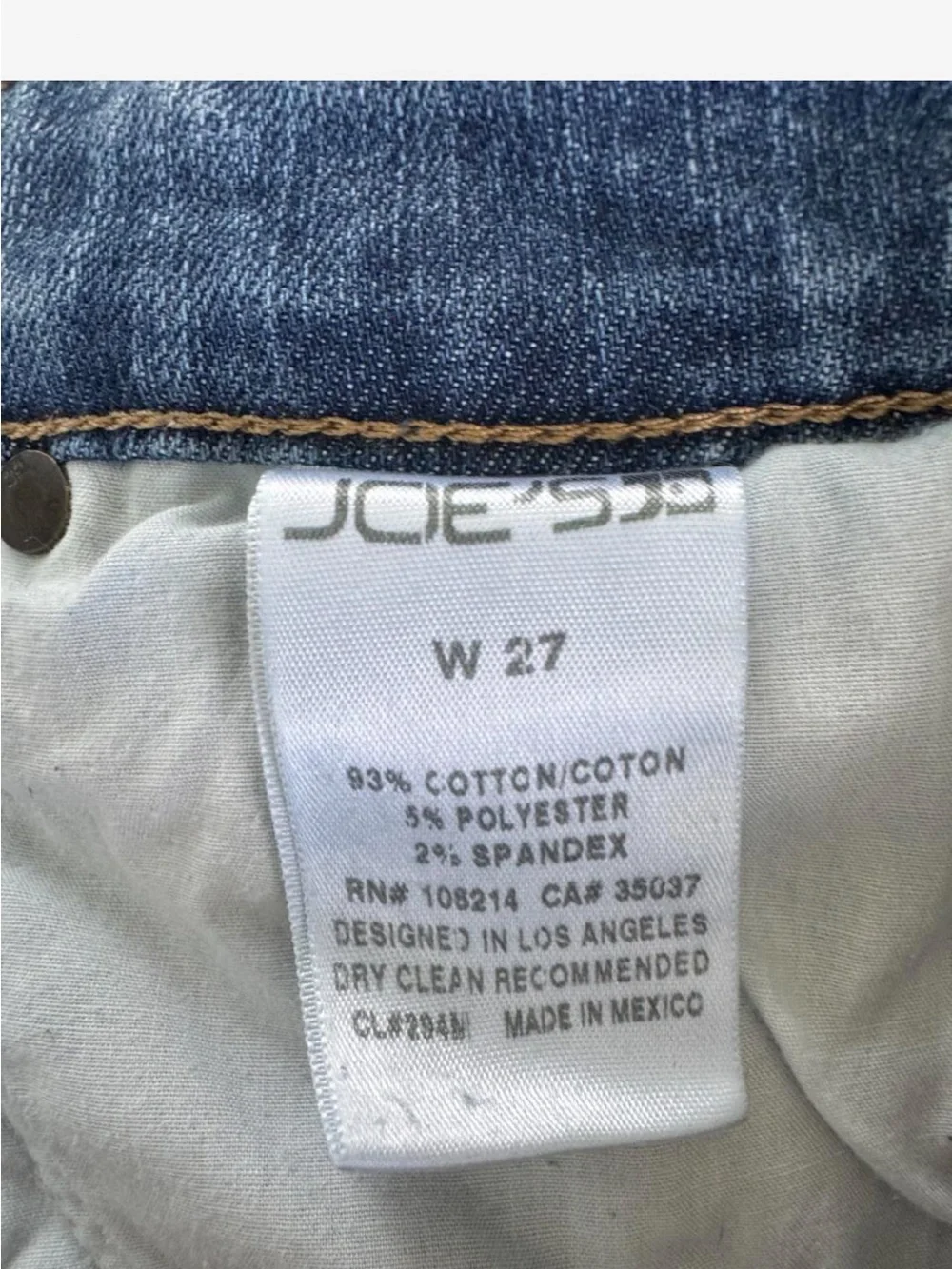 Joe’s Jeans Vintage Reserve 1971 denim shorts in a mid blue wash.